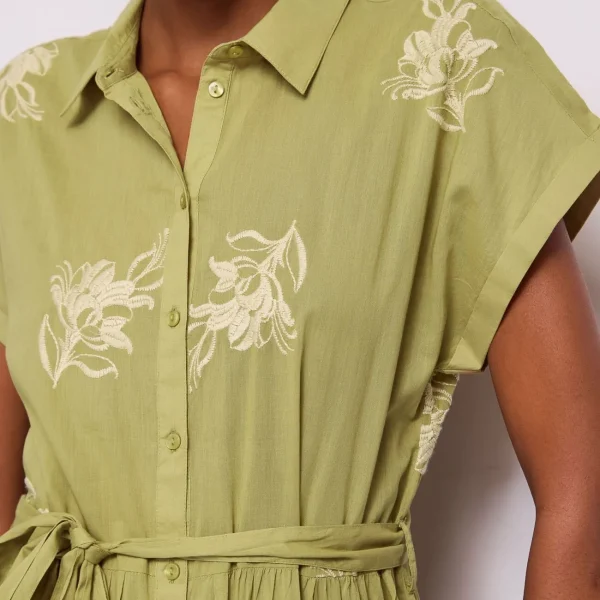 Vestido Camisero Bordado