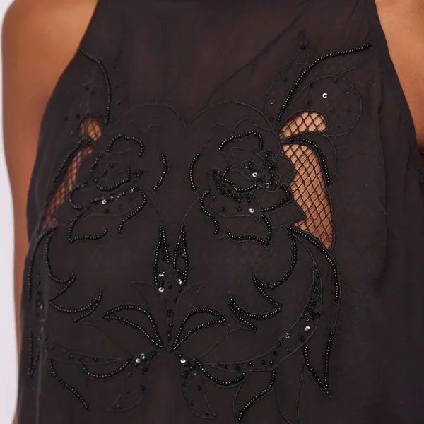 Vestido Corto Bordado