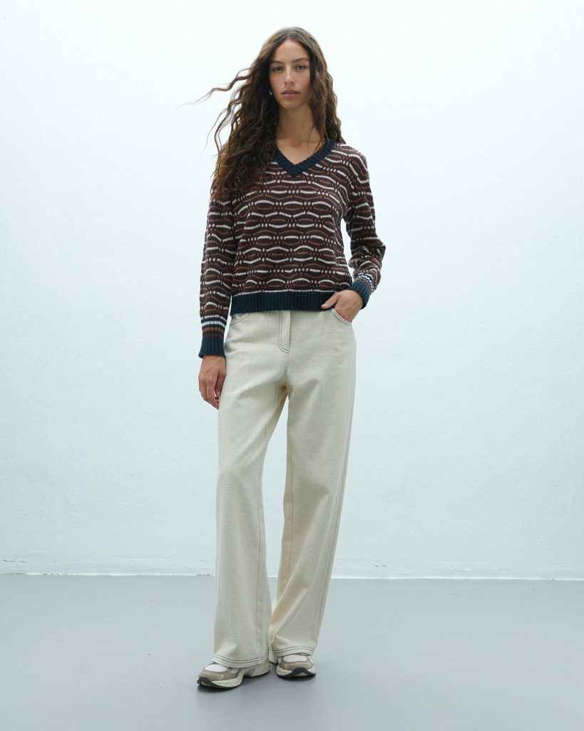 Jersey jacquard geométrico ANDAM vista frontal