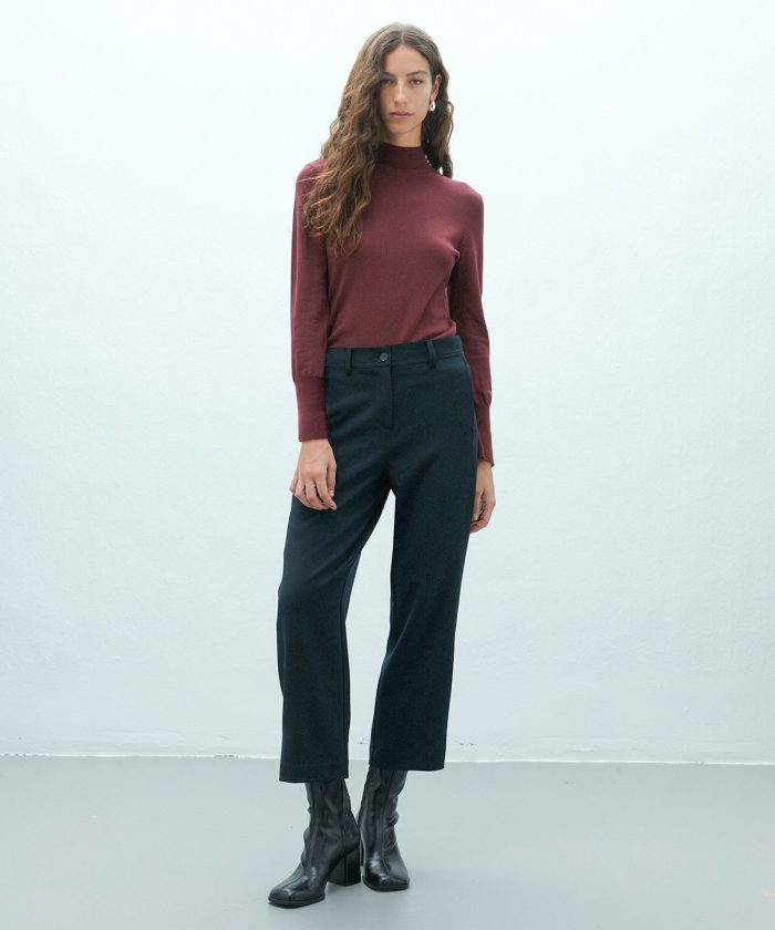 Pantalón recto negro ANDAM vista frontal