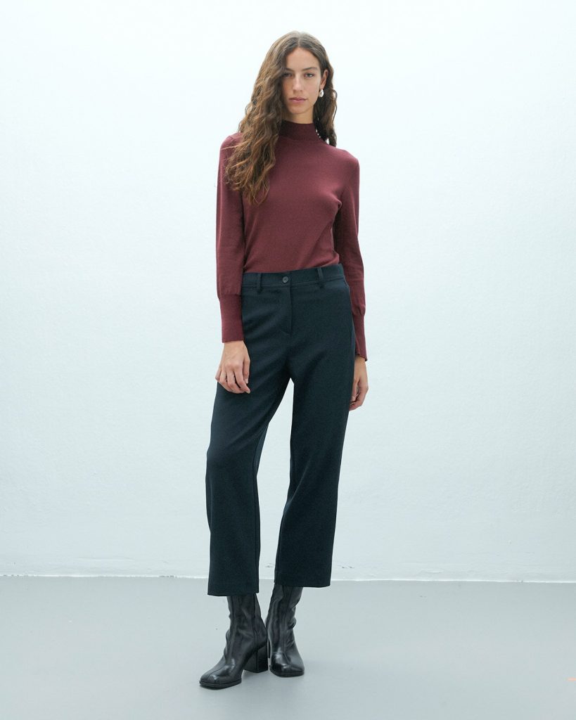 Pantalón recto negro ANDAM vista frontal