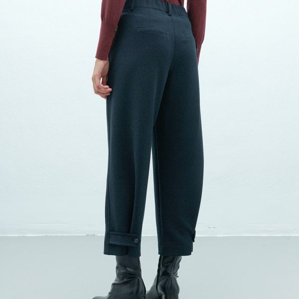 Pantalón recto negro ANDAM vista de espalda