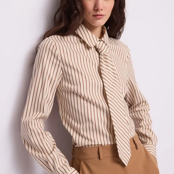 camisa-popelin-corbata-topo-arena-01 Camisa Popelin Rayas Corbata