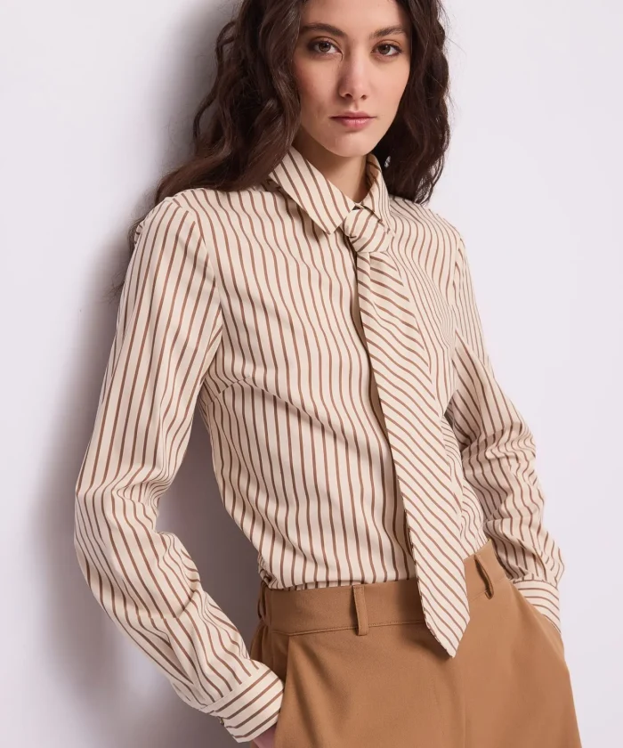 camisa-popelin-corbata-topo-arena-01 Camisa Popelin Rayas Corbata