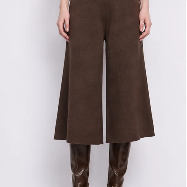 gaudi-pantalon-culotte-punto-marron-01 Bermuda Punto Lana