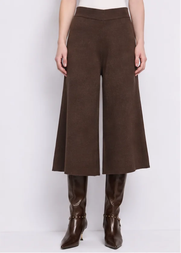 gaudi-pantalon-culotte-punto-marron-01 Bermuda Punto Lana