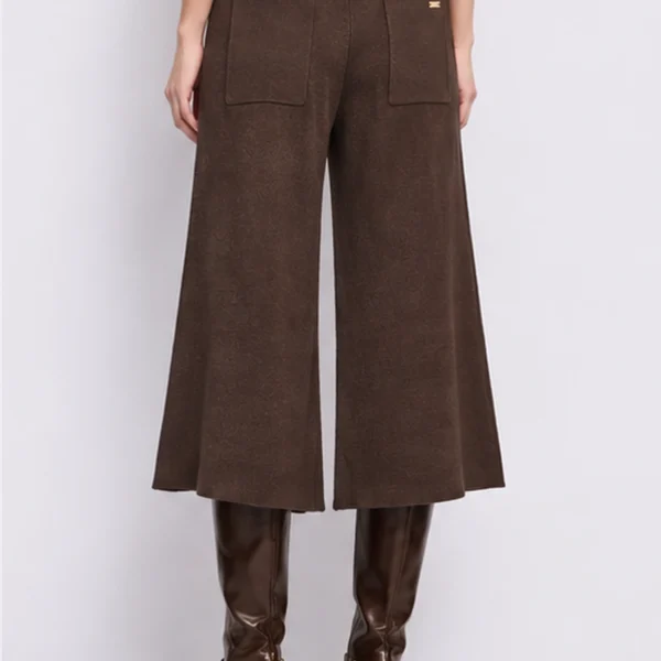 gaudi-pantalon-culotte-punto-marron-02 Bermuda Punto Lana
