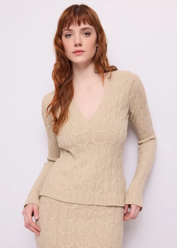 jersey-cuello-v-topo-claro-jaspeado-01 Jersey cuello en V