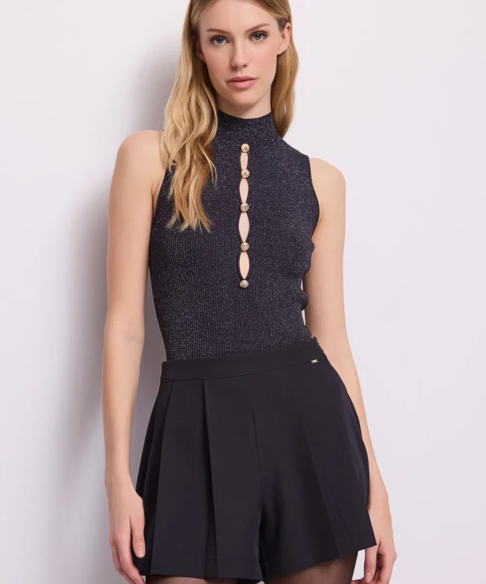 top-viscosa-lurex-cuello-alto-azul-noche-01 Top sin Mangas Lurex