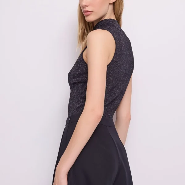 top-viscosa-lurex-cuello-alto-azul-noche-02 Top sin Mangas Lurex