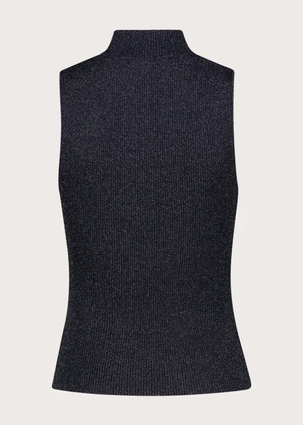 top-viscosa-lurex-cuello-alto-azul-noche-06 Top sin Mangas Lurex